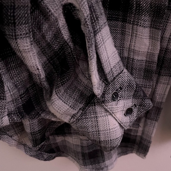 Plaid Women’s Shirt - Black and White - Picture 6 of 11